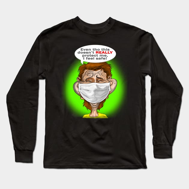 Mask Hysteria Long Sleeve T-Shirt by the Mad Artist